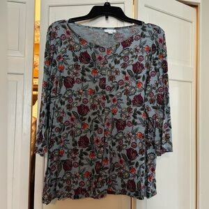 J JILL FLORAL TEE